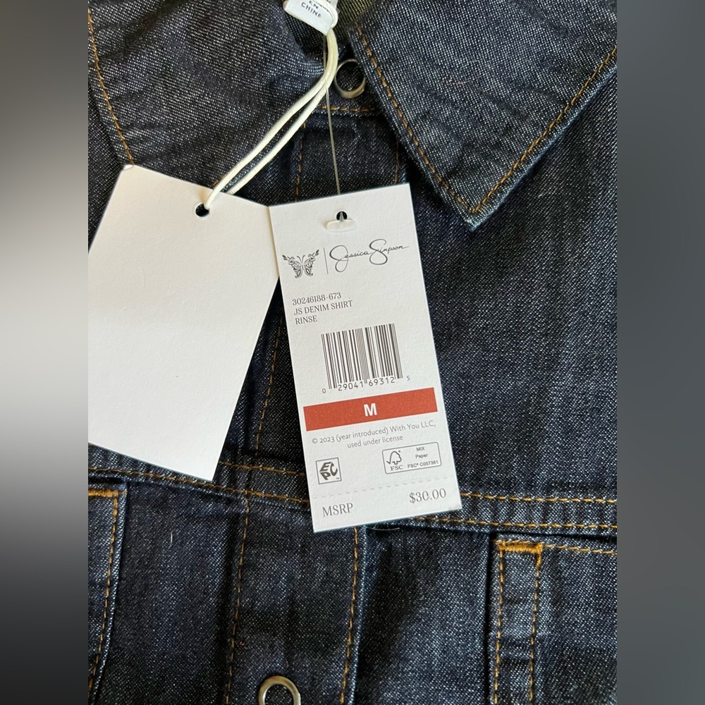 Jessica Simpson Indigo Denim Jacket - Picture 4 of 8